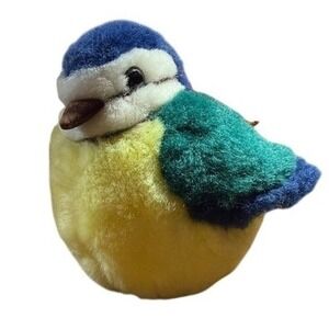 Collectible Kosen Blue Tit Bird Plush Songbird Toy Handmade in Germany D-06628